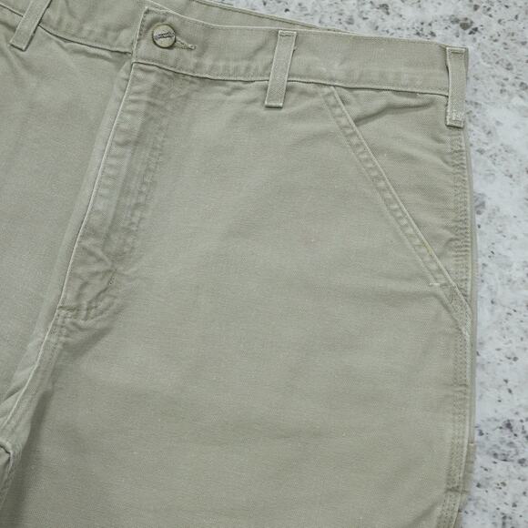 Vintage Y2K Carhartt B25 DES Desert Tan Carpenter Shorts 33x8.35 - Picture 11 of 13